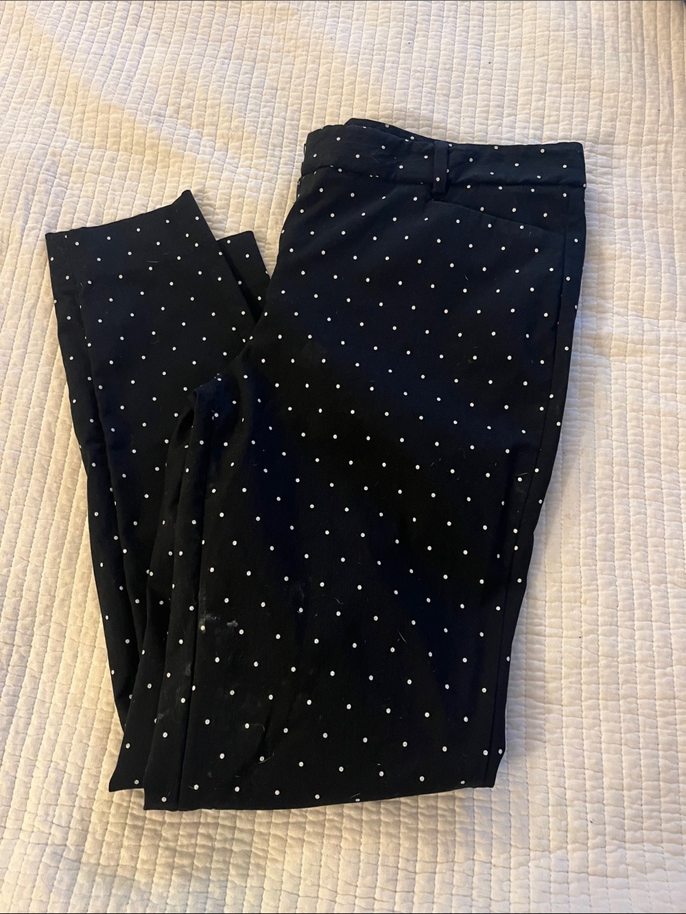 The Limited Black Skinny Jeans with White Polka Dots